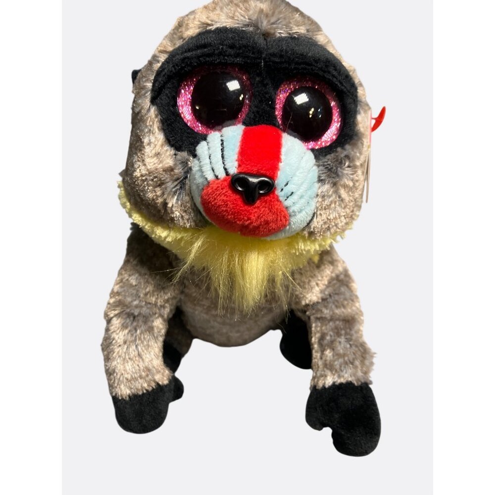 Ty Beanie Boos Collection Plush Wasabi Baboon With Large Glitter Eyes and Tags
